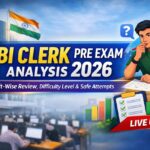 sbi clerk pre exam analysis